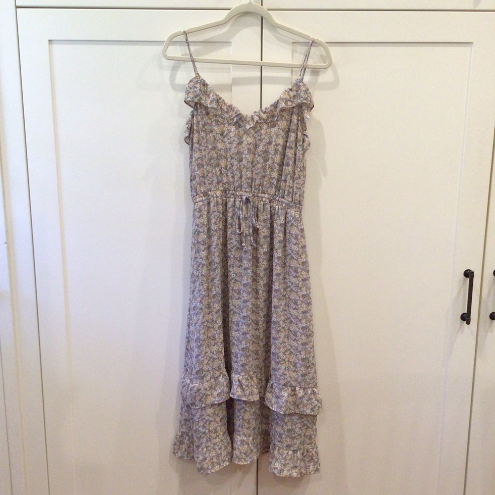 Floral Sleeveless Dress W/ Spaghetti Straps Size M